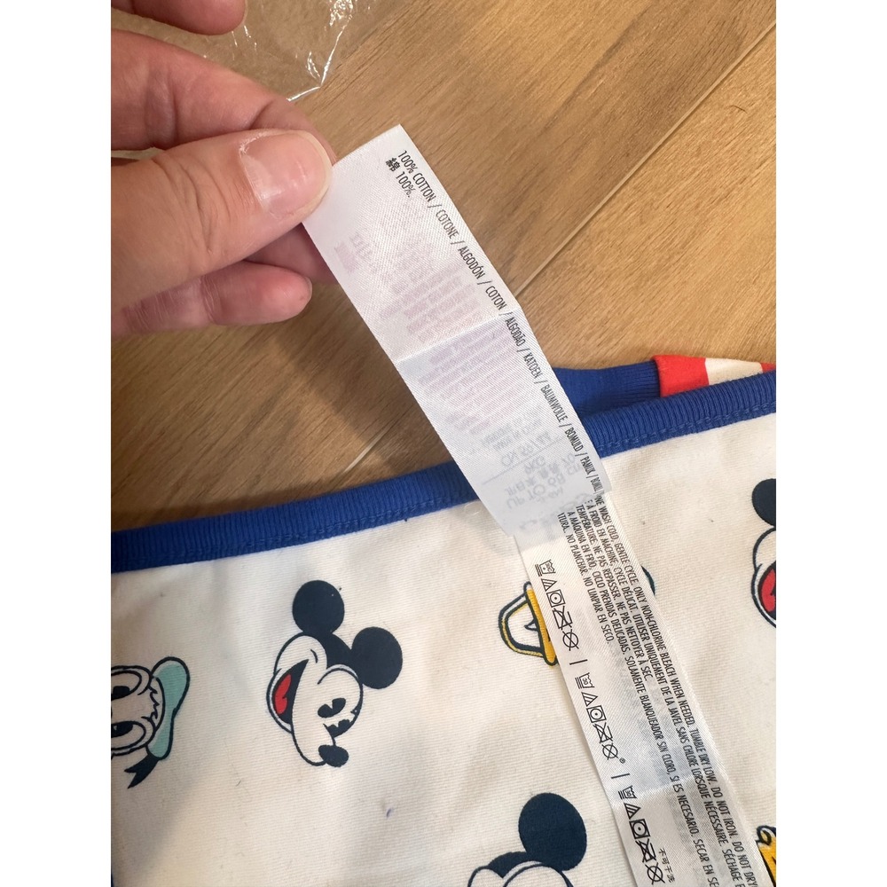 Disney Baby Boy Mickey Mouse Romper Hat and burp cloth Set 3-6 Months Blue Red - Picture 10 of 10